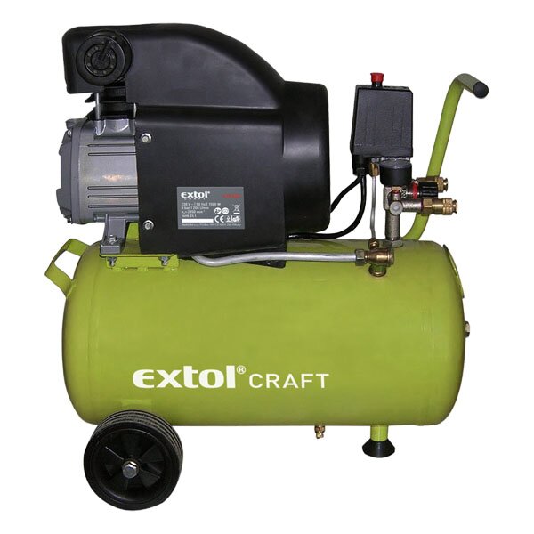 Extol olajos kompresszor, 1500W, 24l tartály, 8 bar, beszívott:208l/min (418200)